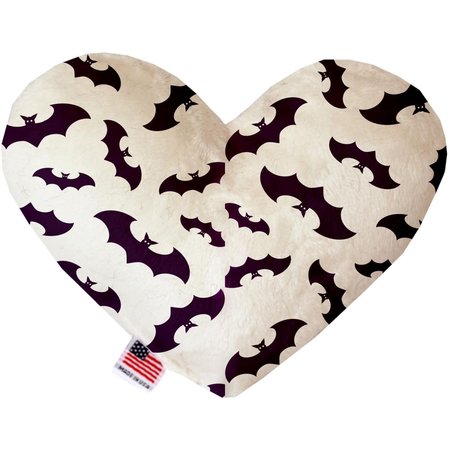 MIRAGE PET PRODUCTS Purple Bats Canvas Heart Dog Toy 8 in. 1352-CTYHT8